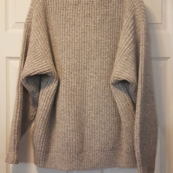 Eddie Bauer Light Brown Wool Sweater Button Loop Shawl Collar Mens Winter L - Picture 11 of 16